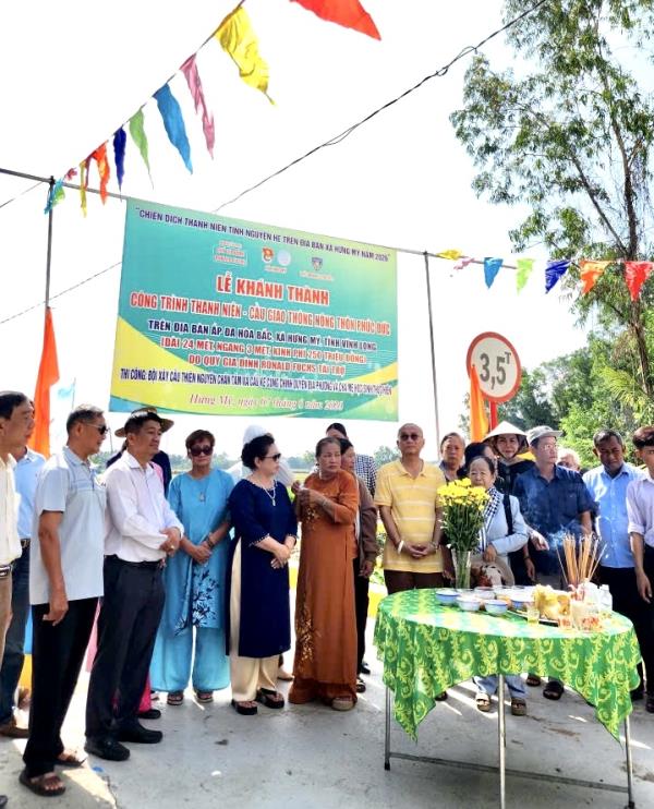 KHÁNH THÀNH CẦU PHÚC ĐỨC XÃ HƯNG MỸ TỈNH VĨNH LONG